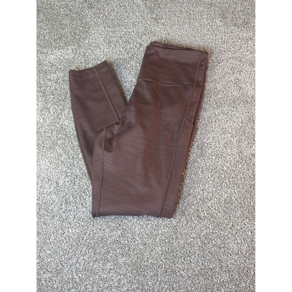 Athleta Ultimate Stash Pocket 7/8 Tight Women's Yoga Leggings Mauve Brown Small